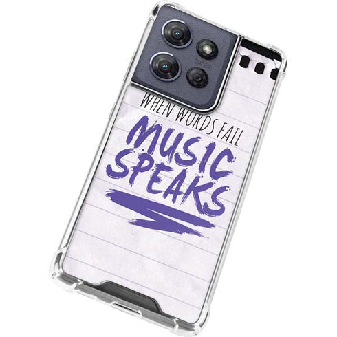 When Words Fail Music Speaks Moto G Power 5G (2025) Clear Case