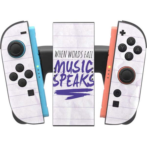 When Words Fail Music Speaks Nintendo Switch 2 (2025) Joy-Con Controller Skin