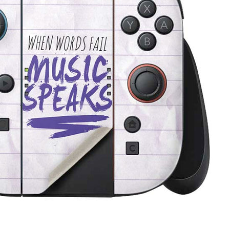 When Words Fail Music Speaks Nintendo Switch 2 (2025) Joy-Con Controller Skin