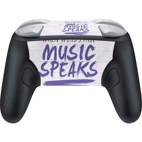 When Words Fail Music Speaks Nintendo Switch 2 (2025) Pro Controller Skin