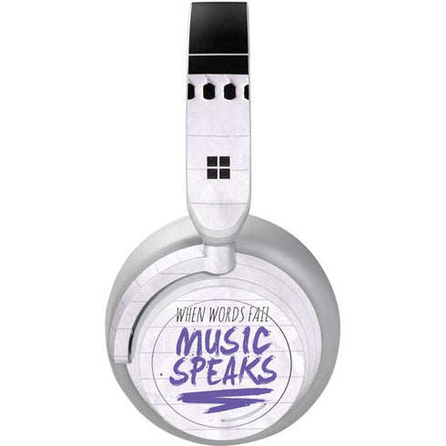 When Words Fail Music Speaks Surface Headphones Skin