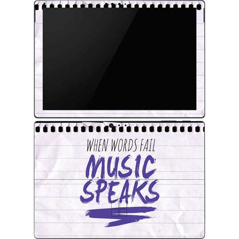 When Words Fail Music Speaks Surface Pro 6 Skin
