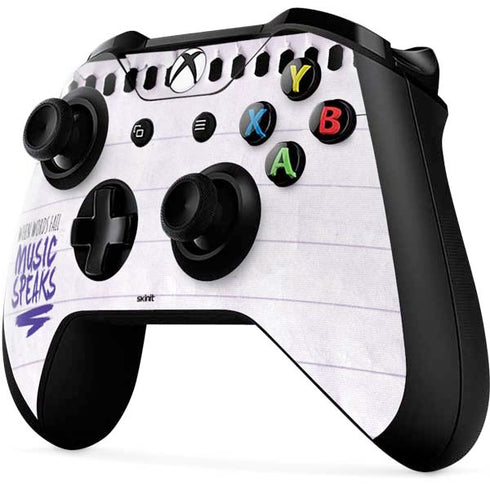 When Words Fail Music Speaks Xbox One X Controller Skin