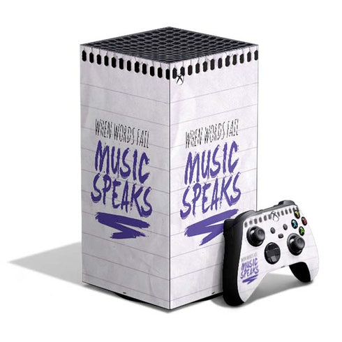 When Words Fail Music Speaks XBox Series X Digital Edition Bundle Skin