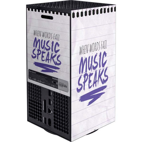 When Words Fail Music Speaks XBox Series X Digital Edition Bundle Skin