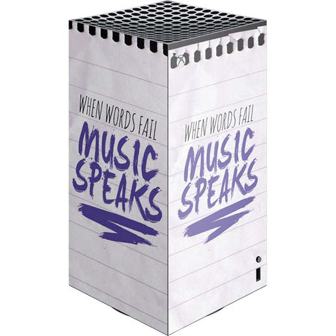 When Words Fail Music Speaks XBox Series X Digital Edition Console Skin