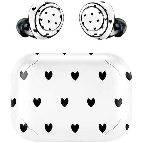 White and Black Hearts Amazon Echo Buds Skin