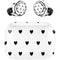 White and Black Hearts Amazon Echo Buds Skin