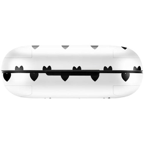 White and Black Hearts Amazon Echo Buds Skin