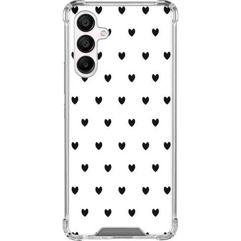 White and Black Hearts Galaxy A16 5G Clear Case