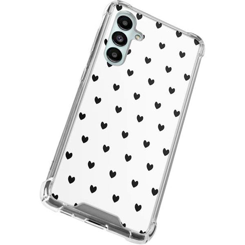 White and Black Hearts Galaxy A16 5G Clear Case