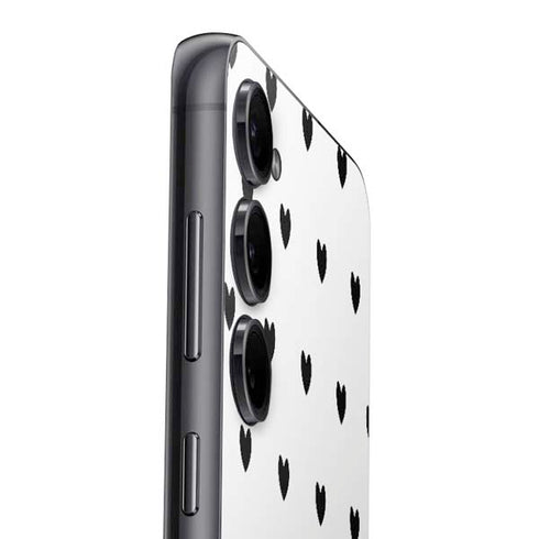 White and Black Hearts Galaxy A16 5G Skin
