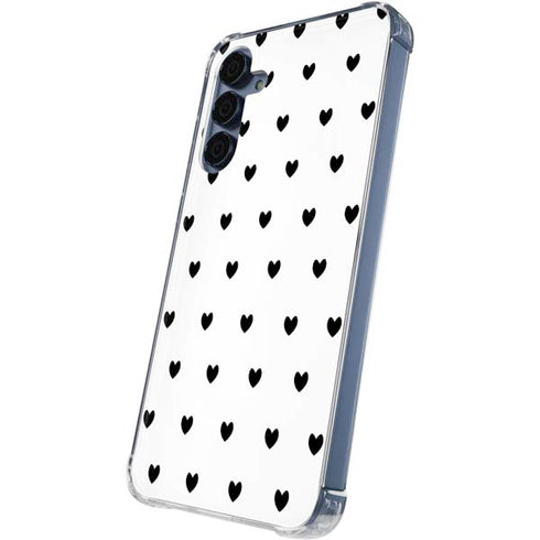 White and Black Hearts Galaxy A35 5G Clear Case