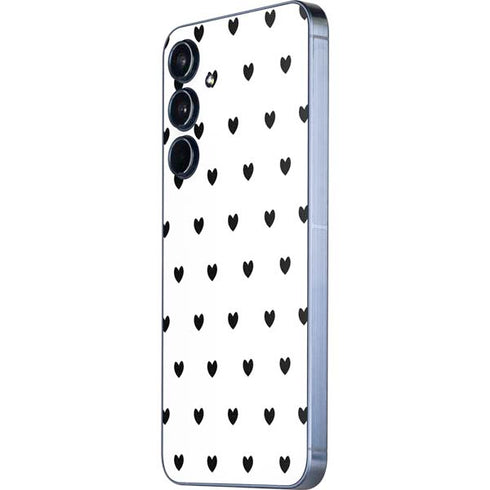 White and Black Hearts Galaxy A35 5G Skin