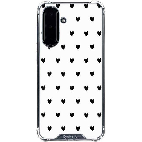 White and Black Hearts Galaxy A36 5G Clear Case