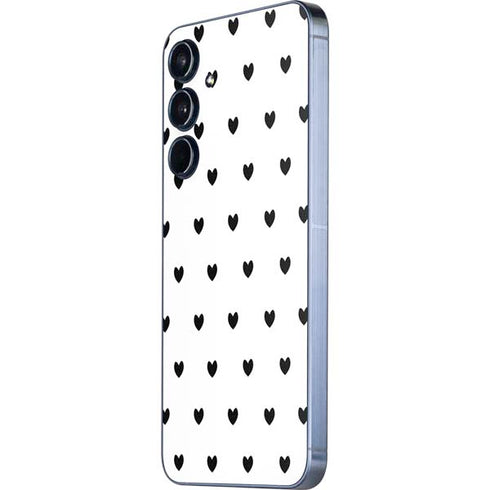 White and Black Hearts Galaxy A36 5G Skin