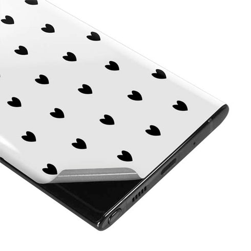 White and Black Hearts Galaxy Note 10 Plus Skin