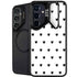 White and Black Hearts Galaxy S24 FE Kickstand Case