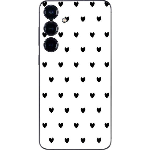 White and Black Hearts Galaxy S24 Skin