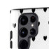 White and Black Hearts Galaxy S25 Ultra Impact Case