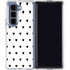 White and Black Hearts Galaxy Z Fold5 5G Clear Case