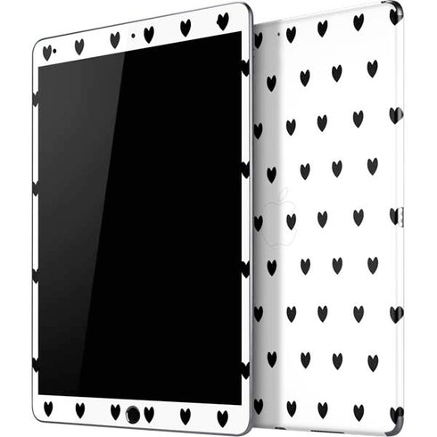 White and Black Hearts iPad Skins