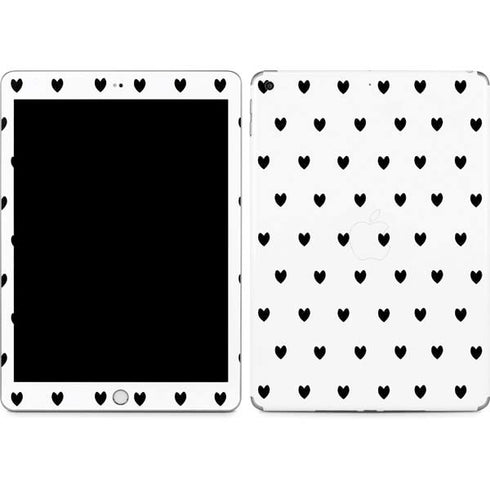 White and Black Hearts Apple iPad Skin