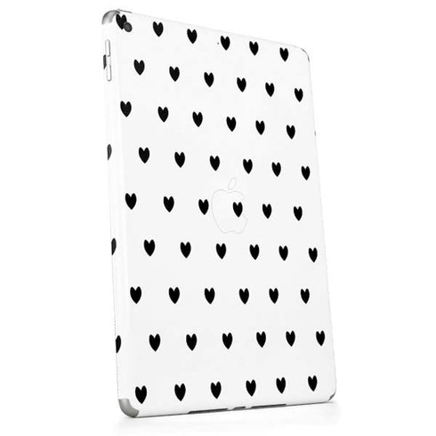 White and Black Hearts Apple iPad Skin