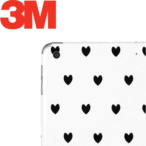 White and Black Hearts Apple iPad Skin
