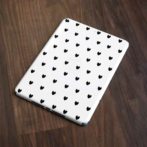 White and Black Hearts Apple iPad Skin