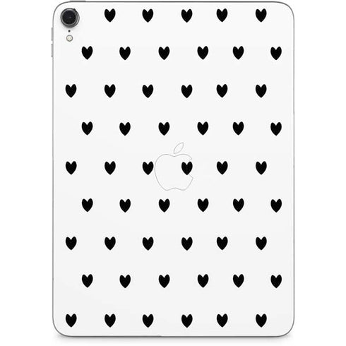White and Black Hearts Apple iPad Pro Skin