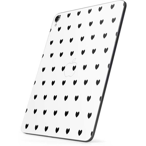 White and Black Hearts Apple iPad Pro Skin