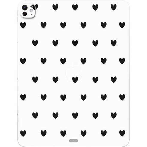 White and Black Hearts iPad Pro 13in M4 (2024) Skin