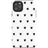 White and Black Hearts iPhone Cases