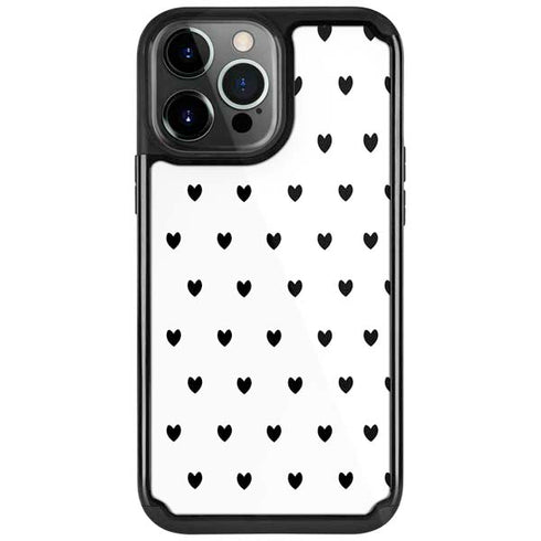 White and Black Hearts iPhone Cases