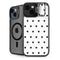 White and Black Hearts iPhone 14 Plus Kickstand Case