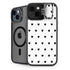 White and Black Hearts iPhone 14 Plus Kickstand Case