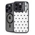 White and Black Hearts iPhone 14 Pro Max Kickstand Case