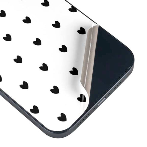 White and Black Hearts iPhone Skins