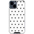 White and Black Hearts iPhone 15 Clear Case