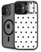 White and Black Hearts iPhone 16 Plus Kickstand Case