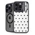 White and Black Hearts iPhone 16 Pro Max Kickstand Case