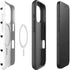 White and Black Hearts iPhone 16 Pro Max Magsafe Impact Case