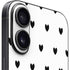 White and Black Hearts iPhone 16 Skin