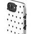 White and Black Hearts iPhone 16e Impact Case