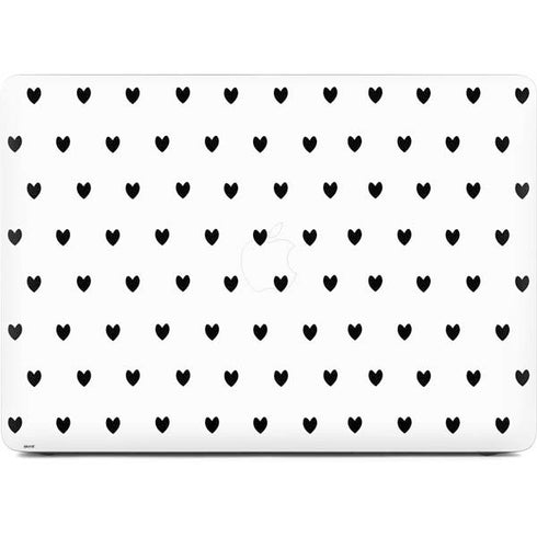White and Black Hearts Apple MacBook Air Skin