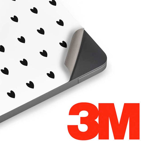 White and Black Hearts Apple MacBook Air Skin