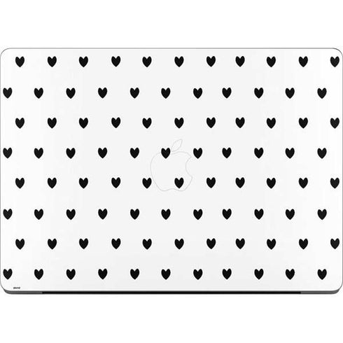 White and Black Hearts Apple MacBook Pro 14-inch Skin