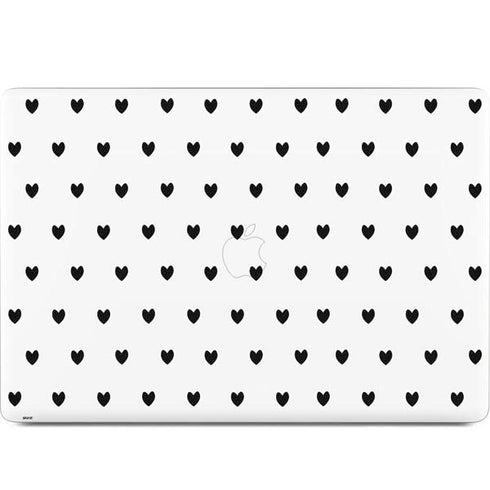 White and Black Hearts MacBook Skins