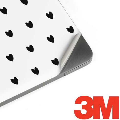 White and Black Hearts MacBook Skins